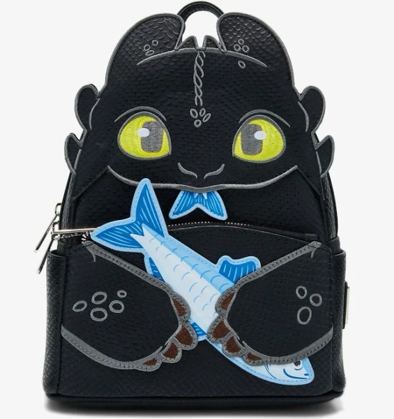 Loungefly DreamWorks How to Train Your Dragon Toothless & Fish Figural Mini Backpack — BoxLunch Exclusive