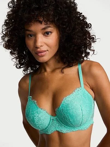 Women's Victoria's Secret Very Sexy Rose Lace Lightly Lined Low-Cut Demi Bra