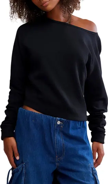 Jess One-Shoulder Thermal Top