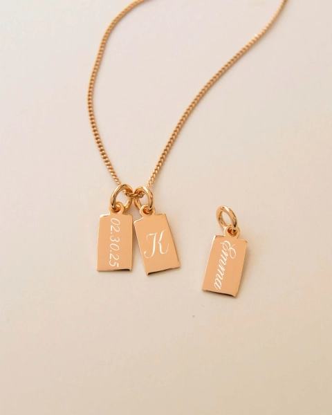 Custom Mini Rectangle Necklace — Harmony Jewelry & Co