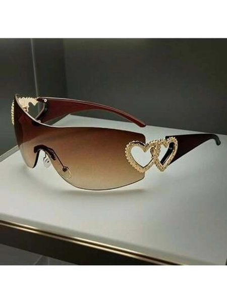 1-Piece Large-Frame Women's Multi-Color Y2K Fashion Sunglasses, Sporty Sunglasses,Suitable For Parties And Summer Travel