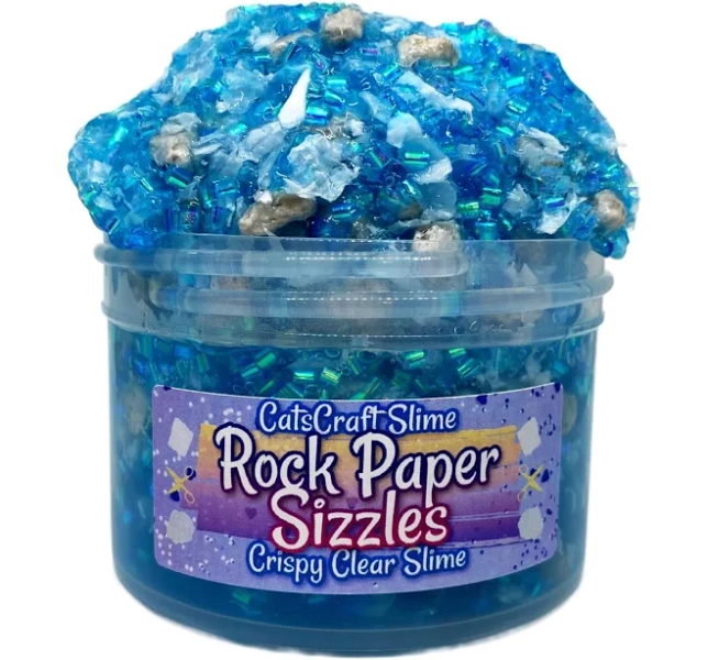Rock Paper Sizzles Crispy Clear Slime