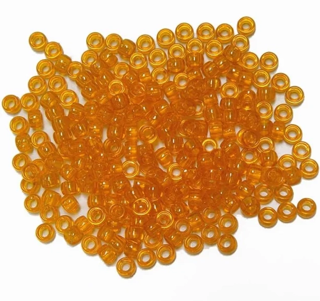 1,000 Light Topaz 7x4mm Mini Pony Beads for school church crafts decor kandi jewelry