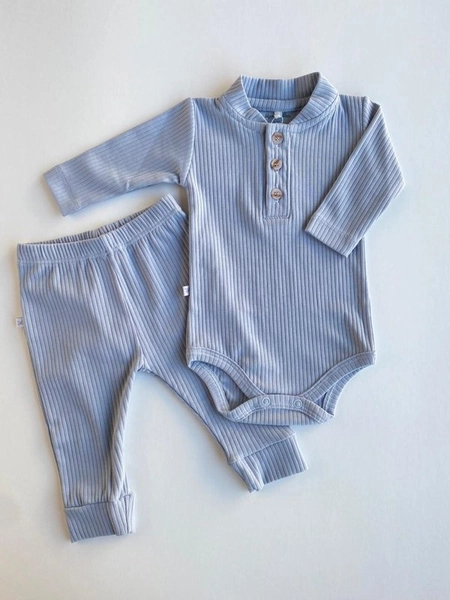  BODY C/ CUELLO + PATITA INDIGO - Gris