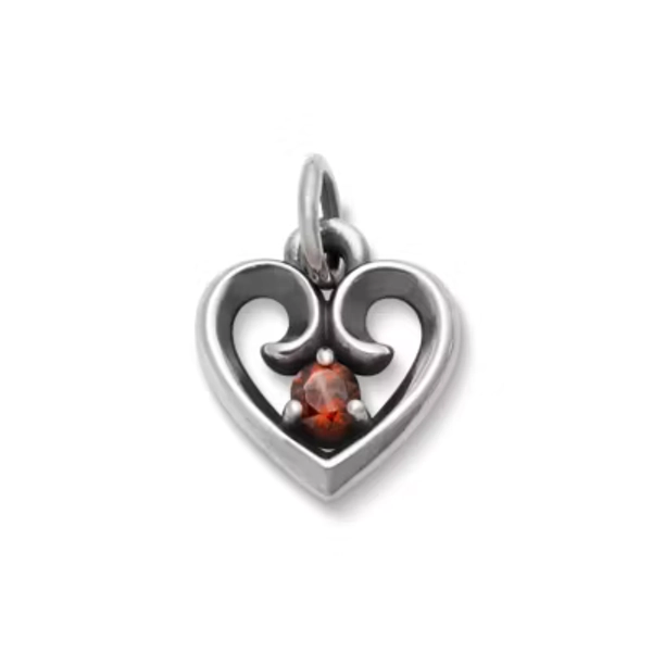 Avery Remembrance Heart Birthstone Charm (DECEMBER)