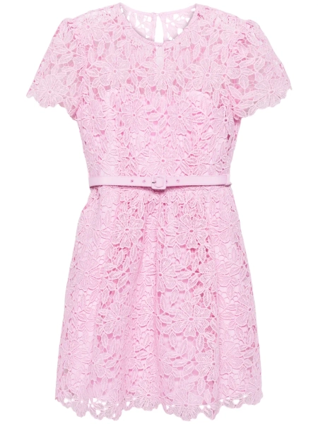 Self-Portrait guipure-lace belted mini dress | 6