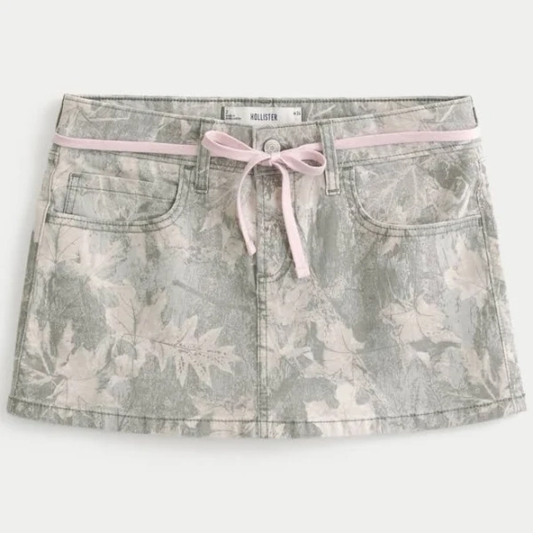 Women's Low-Rise Denim Mini Skort