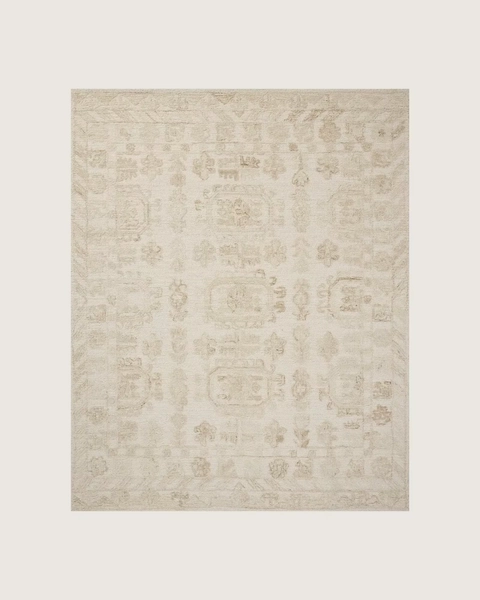Clara Hand-Tufted Wool Rug - Ivory / Natural 5' 0" x 8' 0"