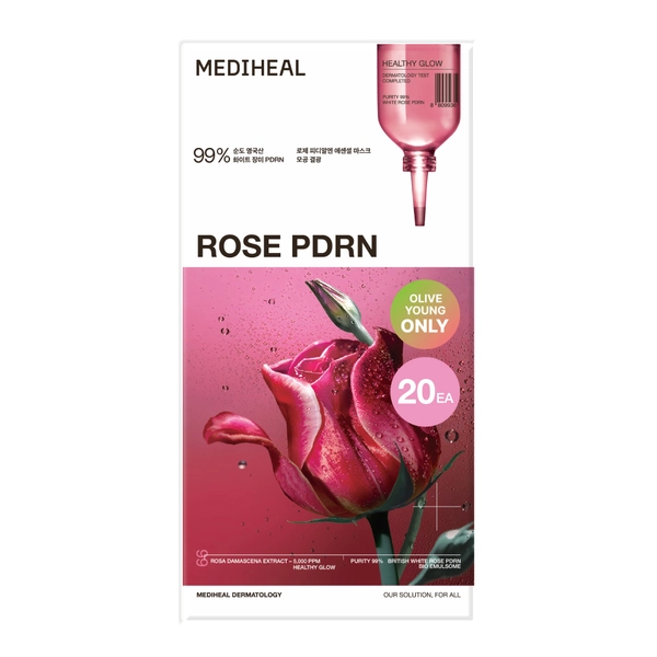 MEDIHEAL Rose PDRN Essential Mask Sheet For Healthy Glow 20ea | OLIVE YOUNG Global
