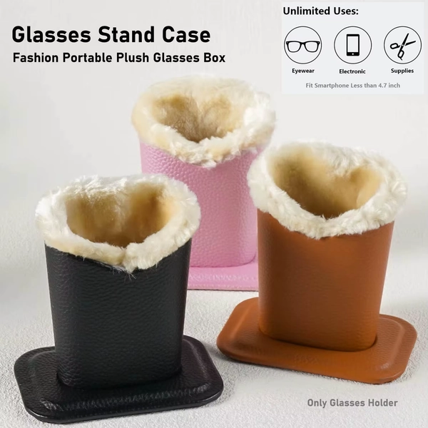 Fashion Portable Plush Glasses Box Brush Pot Glasses Case Sunglass Stands Eyeglass Holders Anti-Scratch Eyeglass Holder