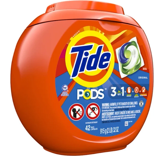 Tide PODS Original Scent HE Turbo Liquid Detergent Pacs 42 Count