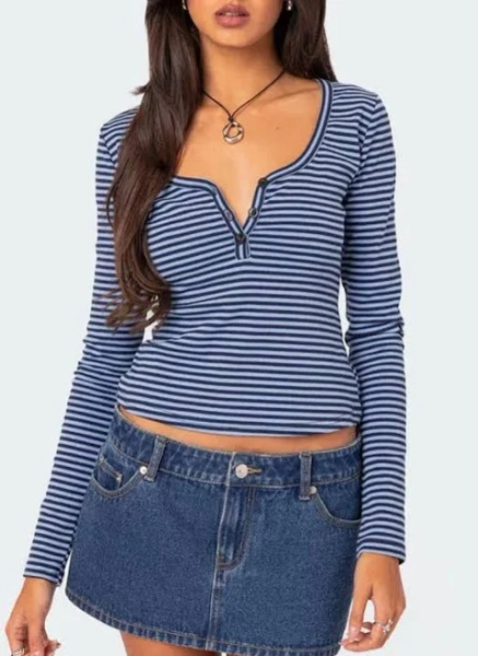 Edikted Women's Jocelyn striped Top