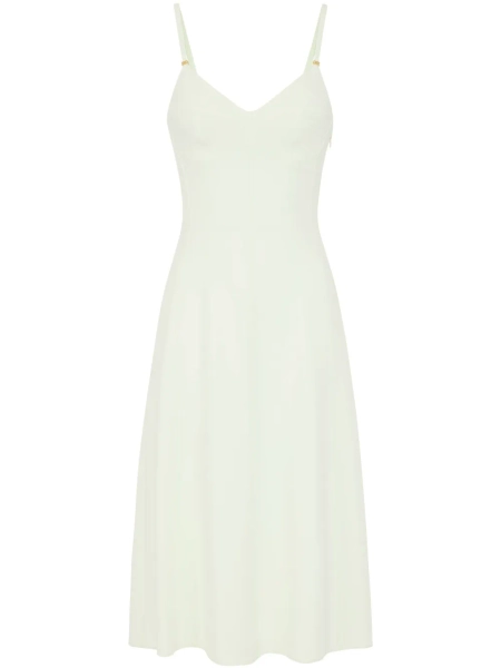 Elisabetta Franchi lace-up detail crepe midi dress | 38