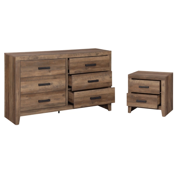 Millwood Pines 2-Piece Bedroom Set With Nightstand And Dresser | Wayfair