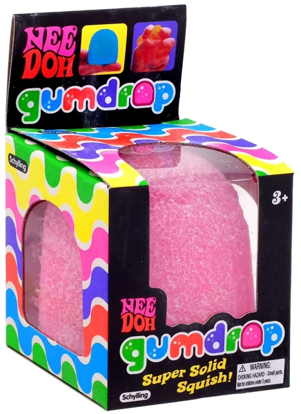 Schylling NeeDoh Gumdrop Stress Ball, Pink, 1ct