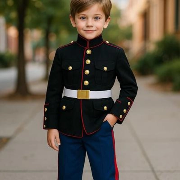 Youth Marine Dress Blues Uniform Costume