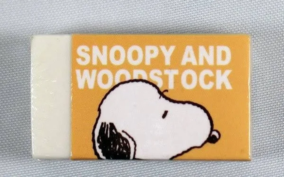 Snoopy And Woodstock White Gum Eraser