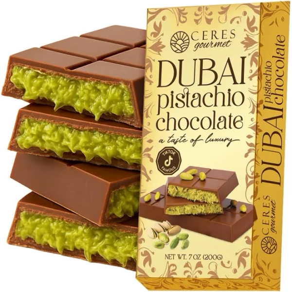 Dubai Chocolate Bar Kunafa Pistachio