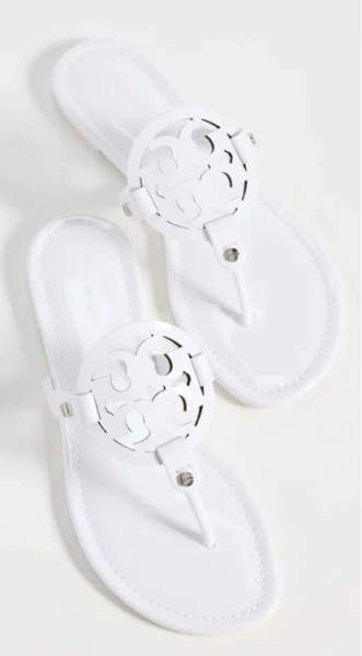 Miller Patent Sandal in white, size 8.5