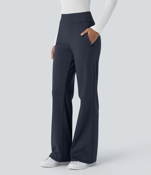 Halara Flex™ High Waisted Side Zipper Pocket Work Flare Pants