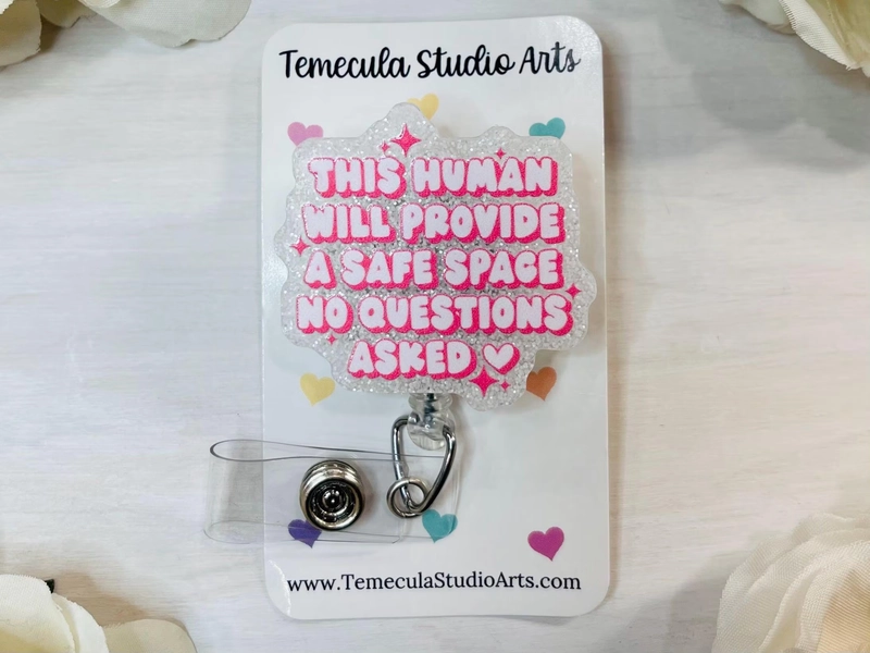 Kindness Badge Holder | Glitter Badge Reel | Nurse Gift | Student Gift | Nursing Student Gift | Badge Reels | Glitter Lanyard