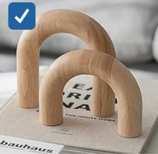 Amazon.com: PEAKOLY Wood Arch Decorative Objects - Modern Bookshelf Decor, Coffee Table Sculpture, Floating Shelf Decor Accents, Japandi Home Decorations for Side, Console and Entryway Table : Home & Kitchen