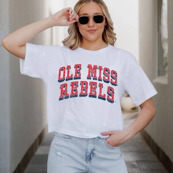 Ole Miss Rebels Claim to Fame Boxy-fit Crop Tee