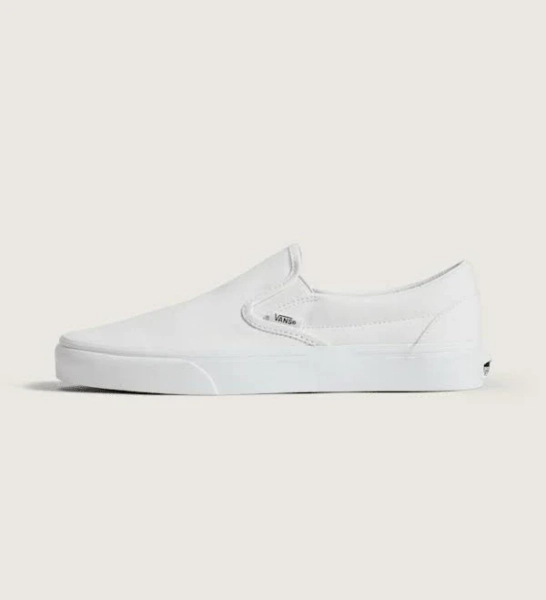 Vans Classic Slip-On Shoes (True White) - 3.5 Boys / 5.0 Women