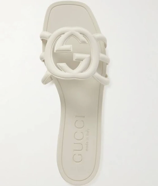 Gucci Rubber Slides - Women - Light gray Sandals - IT36