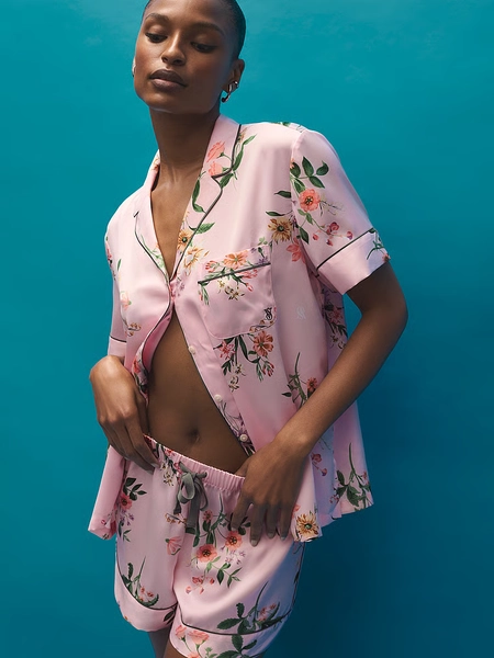 Signature Satin Short Pajama Set