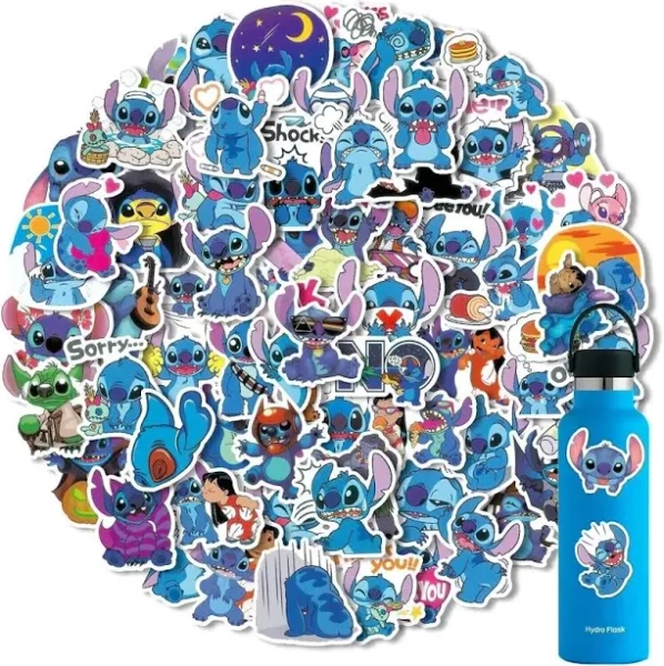 100pcs Stitch Stickers Lilo & Stitch Stickers For Water Bottles Vinyl