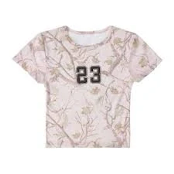 5B Style Juniors' Pink Camo 23 Graphic Tee