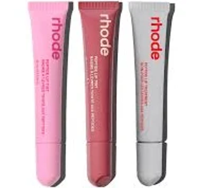 the peptide lip trio strawberry glaze, jelly bean, salty tan