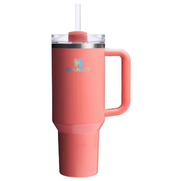 Stanley 40 oz Stainless Steel H2.0 Flowstate Quencher Tumbler Pucker Peach