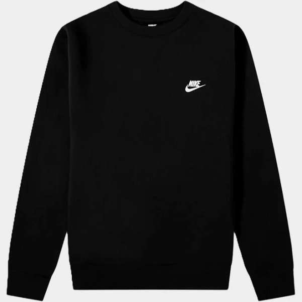 Nike Club Fleece Mens Crewneck Sweatshirt - Black - Size: Large
