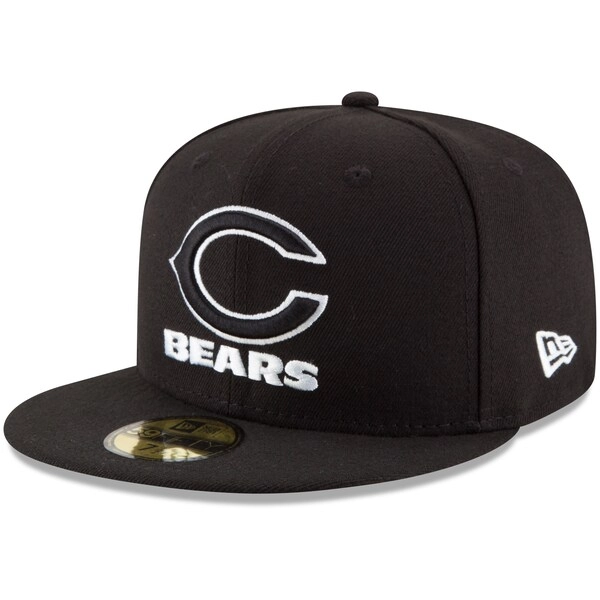 Chicago Bears New Era B-Dub 59FIFTY Fitted Hat - Black