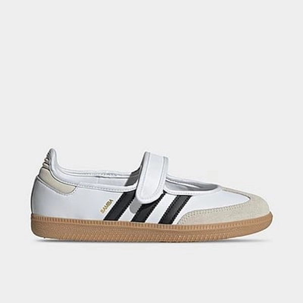 adidas Women's Originals Samba Jane Casual Shoes in White/Alumina/Black Size: 7.0