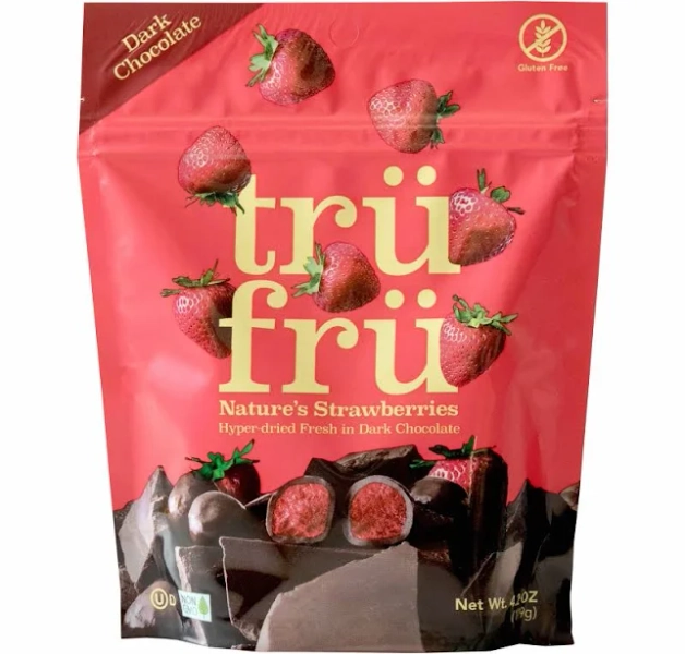Tru Fru Freeze-Dried Strawberries in Dark & White Chocolate