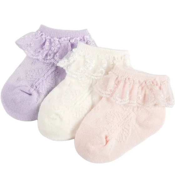 3-pcs Accessories Reborn Baby Dolls Lace Socks Set