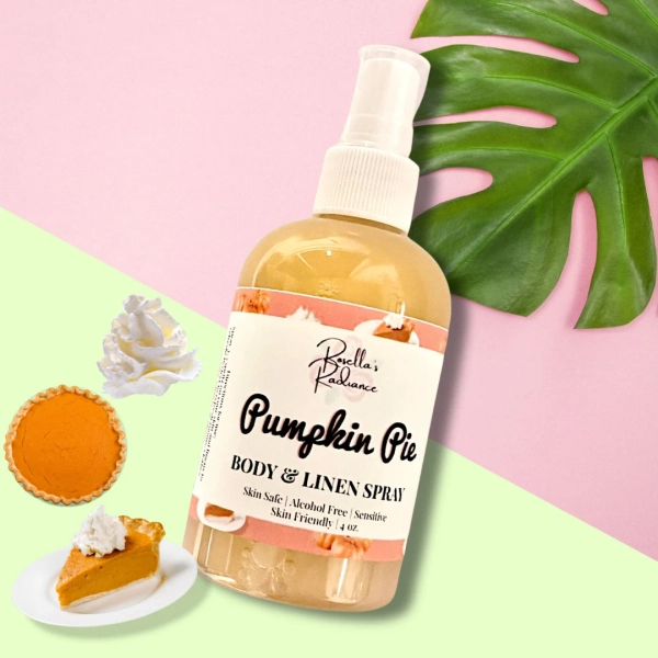Pumpkin Pie Body & Linen Spray | Fall Scents | Holiday Gifts | Thanksgiving | Perfumes | Pumpkin-Scented | Room Sprays | Refreshments