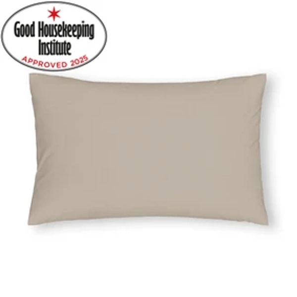 Natural (Cream) - Pure Cotton Standard Pillowcase Pair