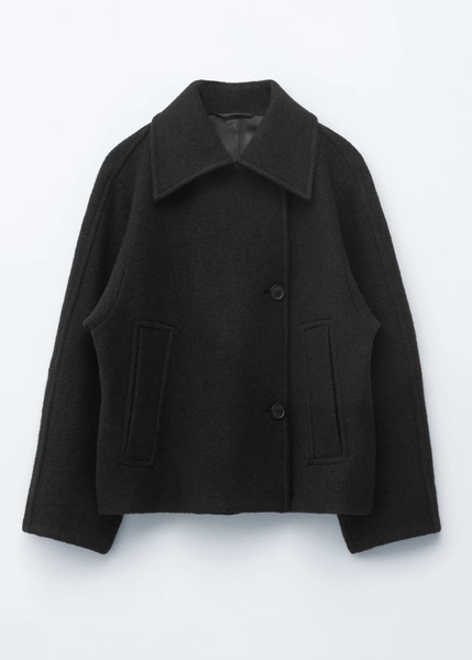 Oversized Wool Jacket - Black