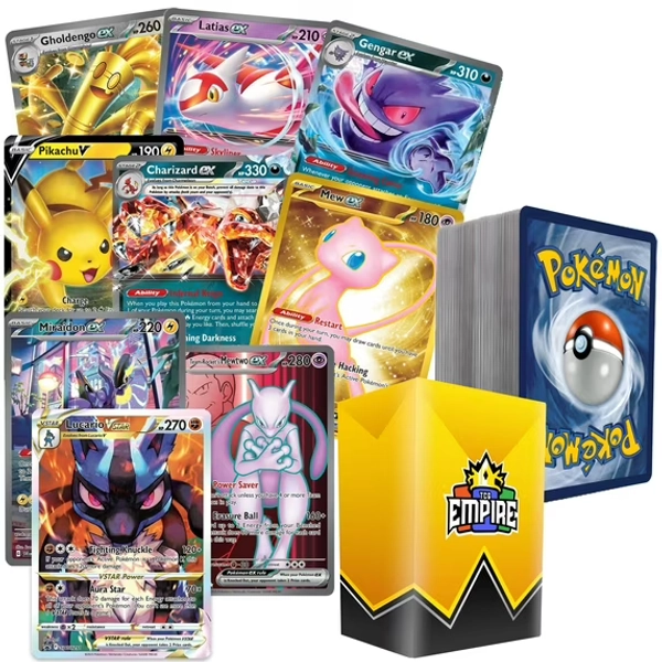 100 Pokémon Cards Double Power Ultra Rare Battle Bundle | 100+ Pokemon Cards | 2x Double or Ultra Rares Guaranteed! | Holos & Rares Included! | Perfect Giftable for Kids & Collectors!