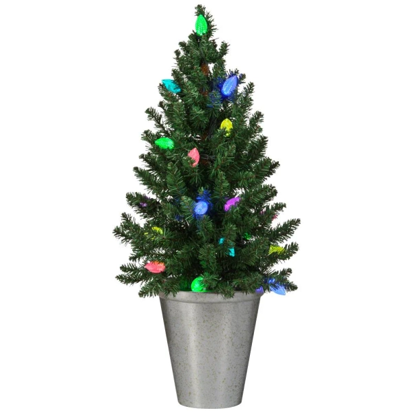 Gemmy 3-ft Orchestra of Lights Topiary Tree with Multicolor LED Lights