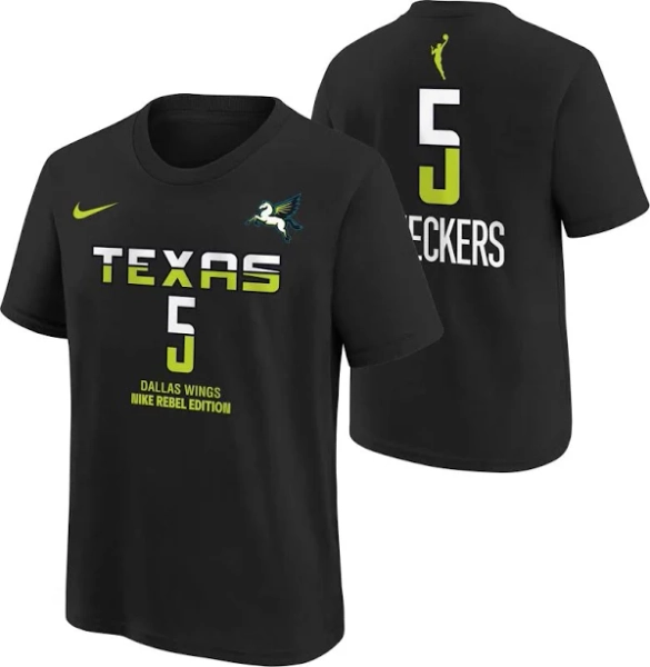 Youth Nike Kids' Paige Bueckers Black Dallas Wings 2025 Wnba Draft Rebel Name & Number T-Shirt