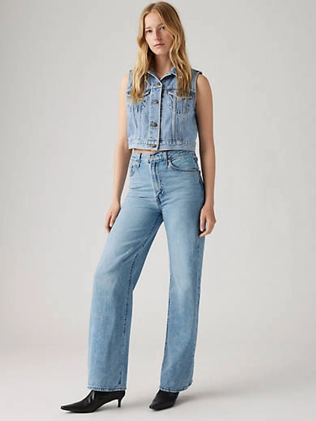 Ribcage Wide Leg Women's Jeans - Light Wash