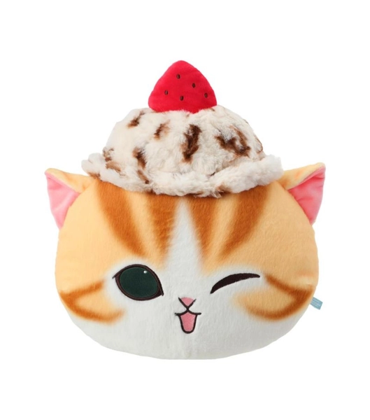 Mofusand Ice Cream Collection Yellow Cat Head Pillow