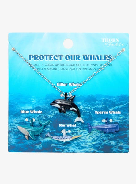Thorn & Fable Whales Interchangeable Charms Necklace