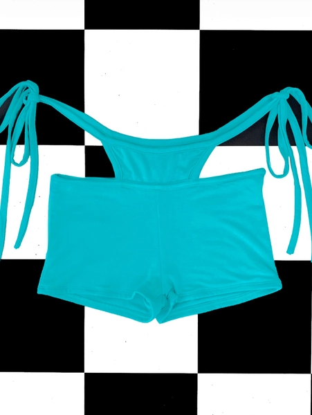 SWEET LORD O'MIGHTY! GSTRING YOGA SHORTS IN TEAL