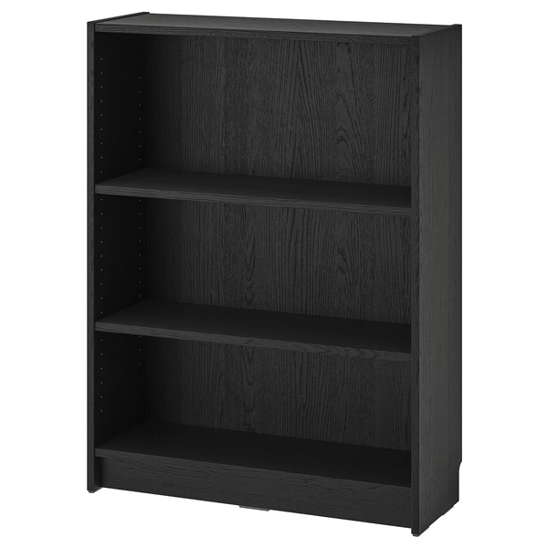BILLY bookcase, black oak effect, 311/2x11x413/4" - IKEA